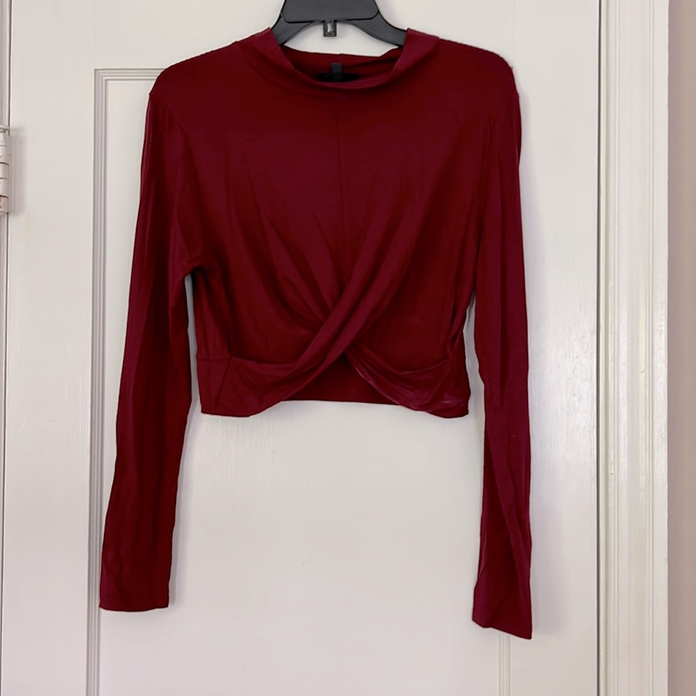 Topshop Twist Front Crop Top